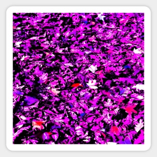 Purple Colored Fall Leaves Sticker